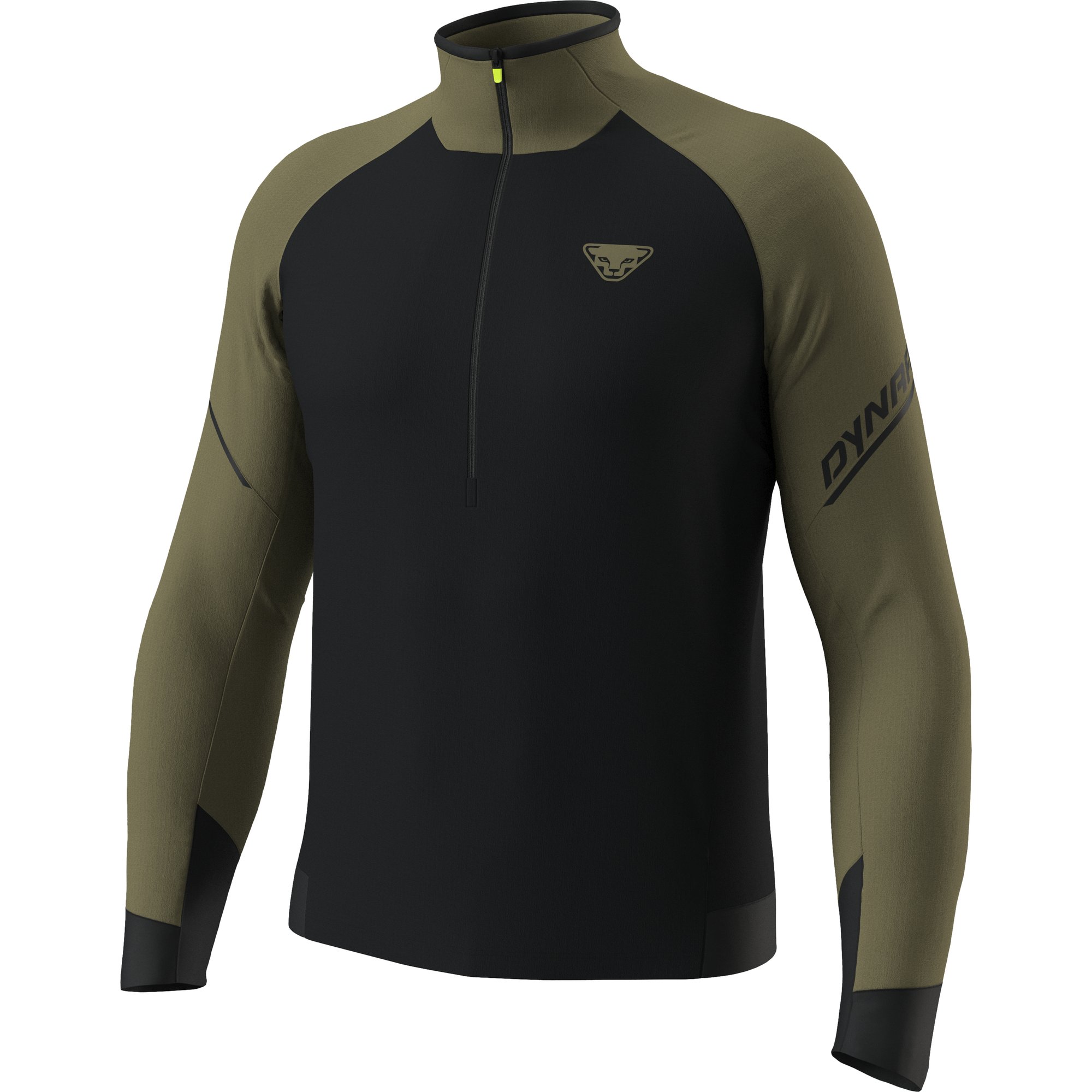 Mikina Dynafit Alpine Longsleeve 1/2 Zip military green/black out Barva: zelená / černá, Velikost: XL