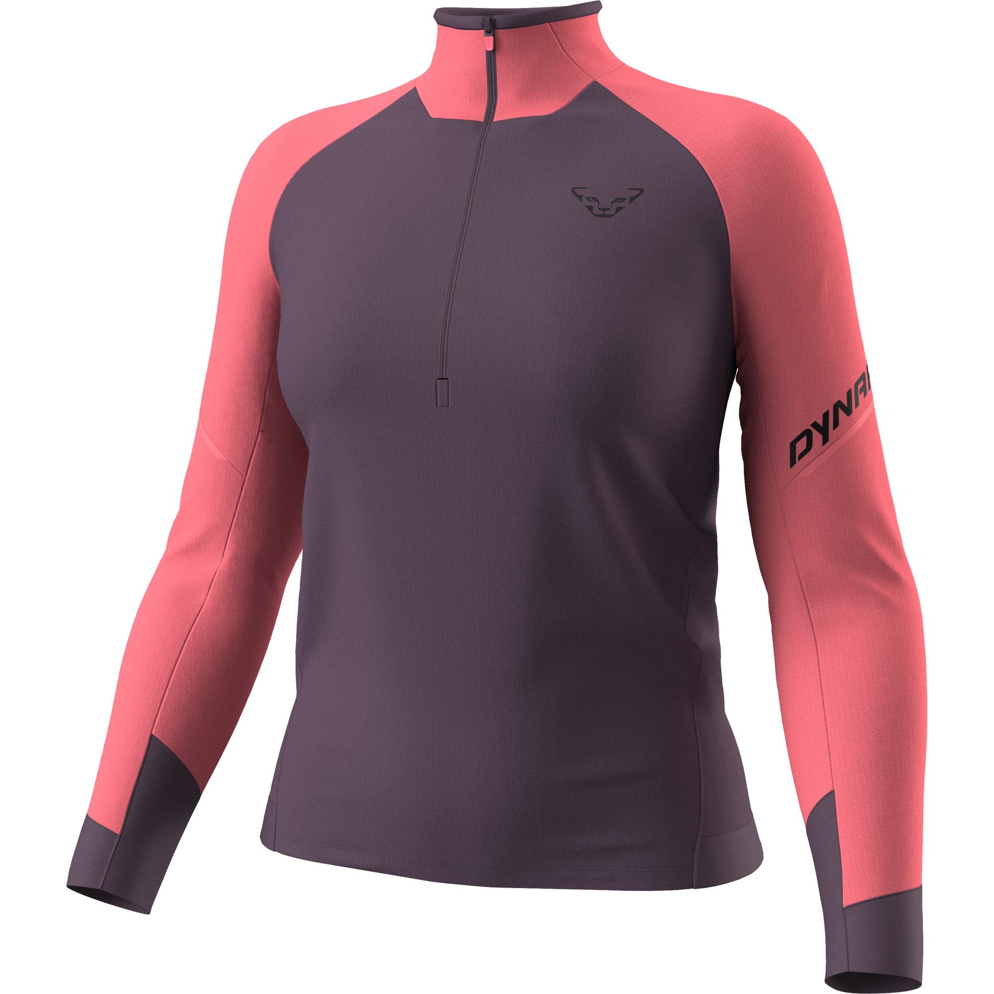 Mikina Dynafit Alpine Longsleeve 1/2 Zip W cabana/ephemera Barva: korálová / černá, Velikost: XS
