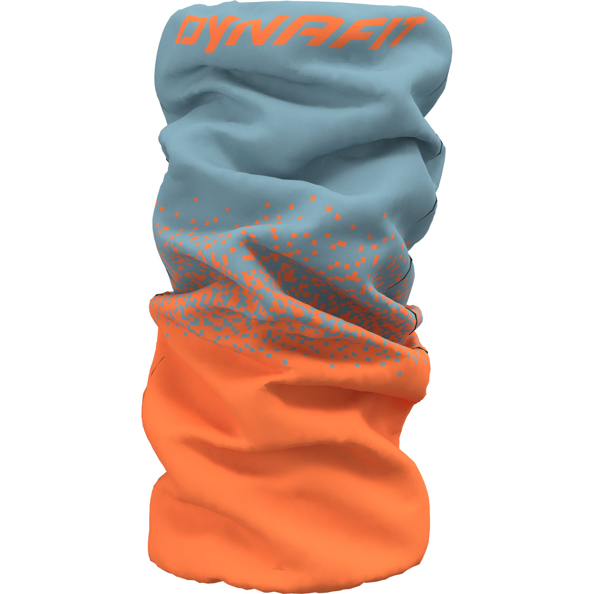 Nákrčník Dynafit Graphic Neck Gaiter alabama/smoke blue gradient Barva: oranžová / černá, Velikost: UNI