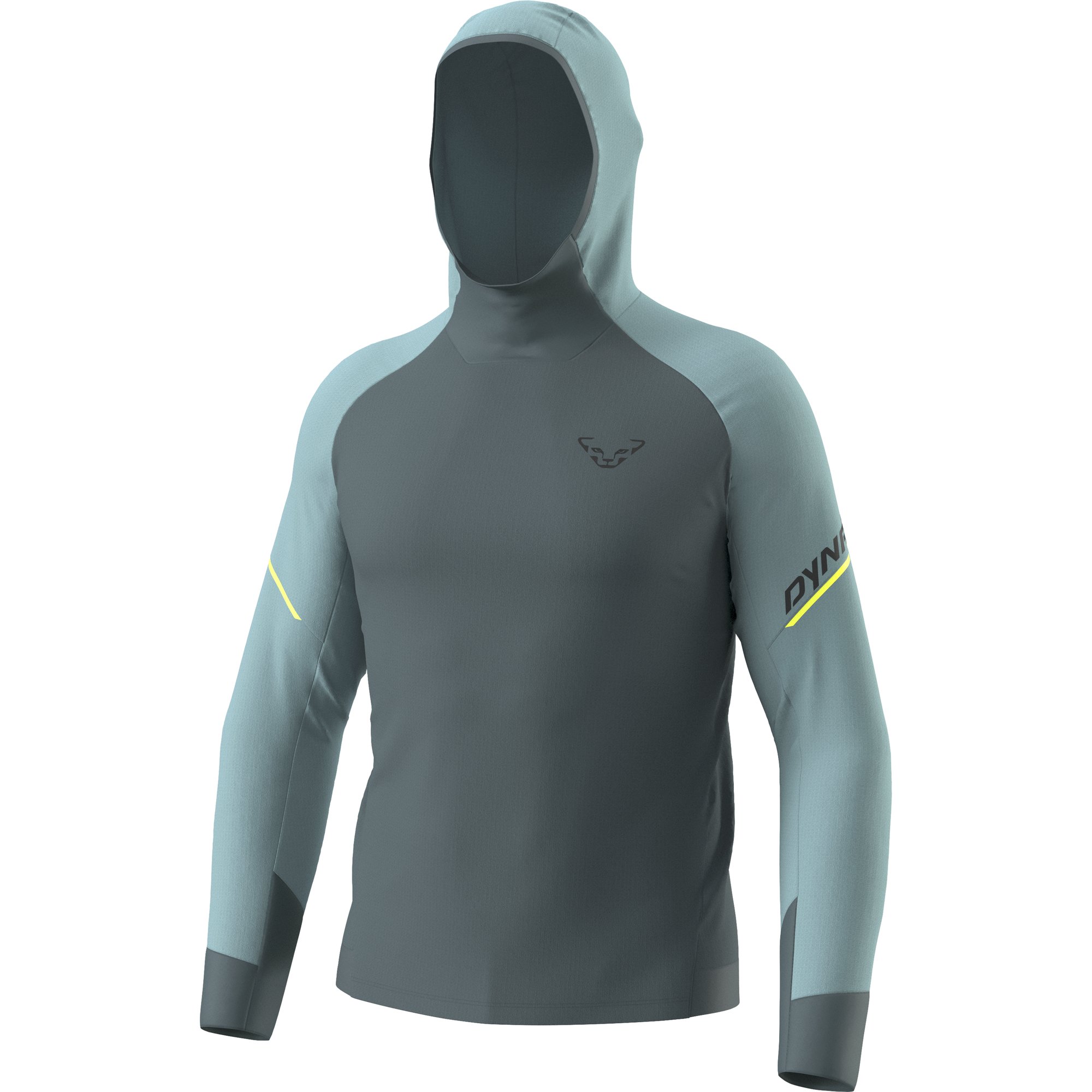 Tričko s dlouhým rukávem Dynafit Alpine Hooded Tee smoke blue/cinder Barva: modrá / šedá, Velikost: S