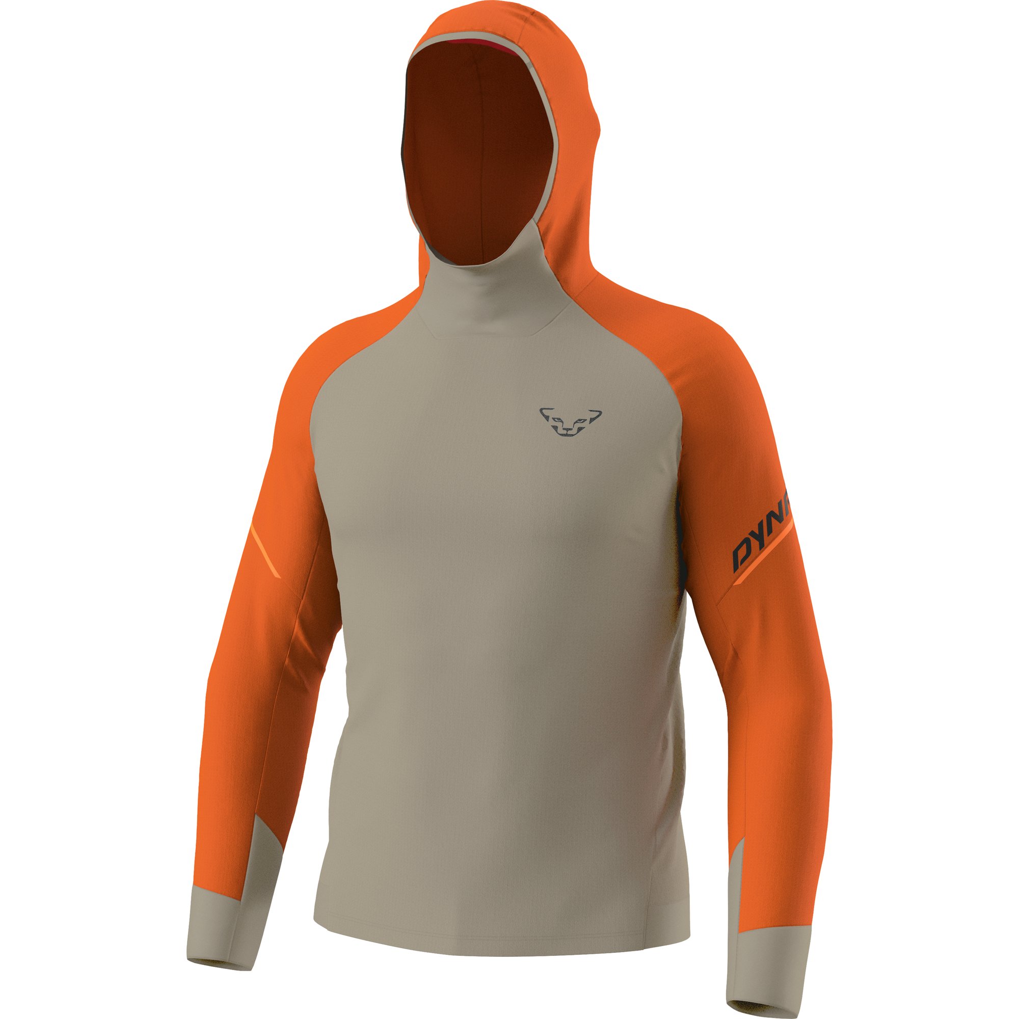 Tričko s dlouhým rukávem Dynafit Alpine Hooded Tee alabama/fallen rock Barva: oranžová / khaki, Velikost: S