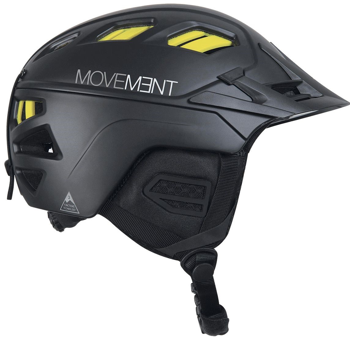 Přilba Movement 3Tech Freeride black/lime Barva: černá / limetková, Velikost: L