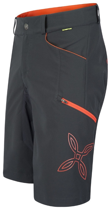 Kraťasy Montura Basalto Bermuda dark grey/light red Barva: šedá / oranžová, Velikost: S