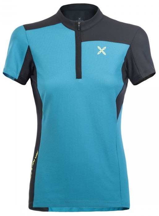 Dres Montura Selce Zip T-Shirt Woman petrol Barva: modrá / černá, Velikost: XS
