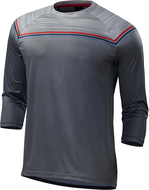Tričko Specialized Enduro Comp 3/4 Jersey grey/red Barva: šedá / červená, Velikost: S