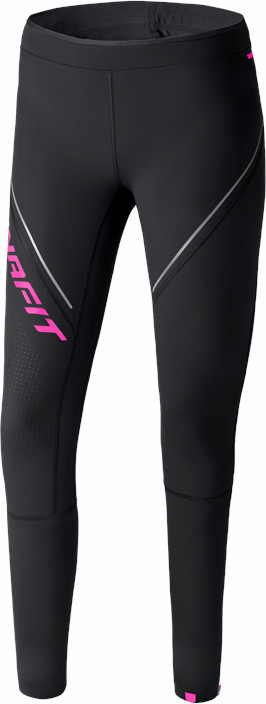 Legíny Dynafit Winter Running Tights W black out/6070 Barva: černá / růžová, Velikost: XL