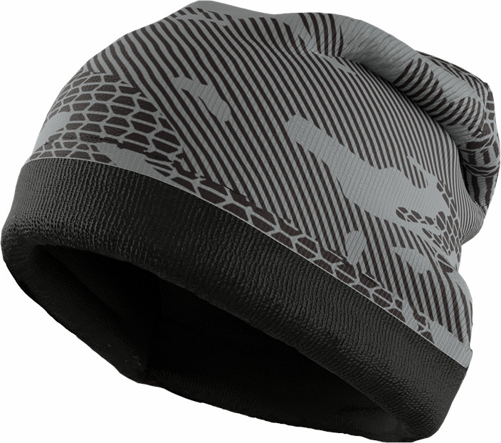 Čepice Dynafit Reversible Tour Beanie quiet shade camo Barva: šedá / černá, Velikost: UNI