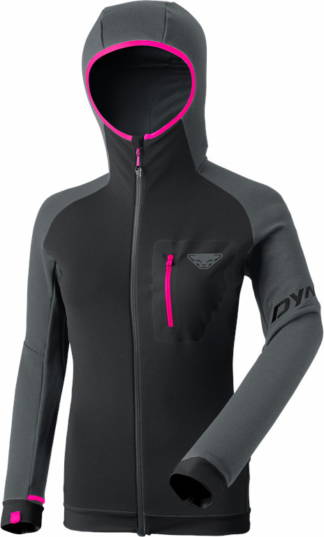 Mikina Dynafit Radical PTC Hooded W magnet Barva: černá / šedá, Velikost: L
