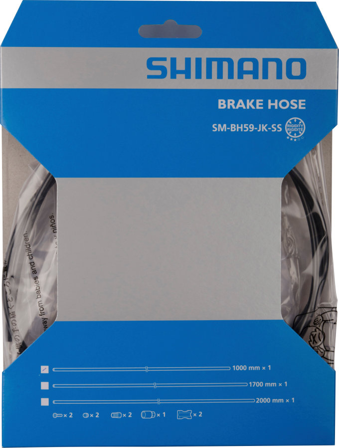 Brzdová hadička Shimano SM-BH59-JK-SS Barva: černá, Délka: 1700 mm