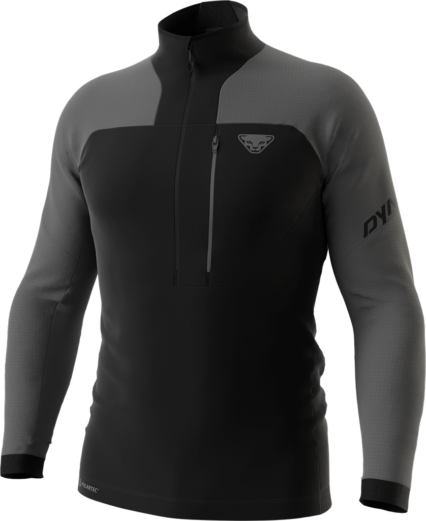 Mikina Dynafit Speed PTC 1/2 ZIP quiet shade melange Barva: černá / šedá, Velikost: L