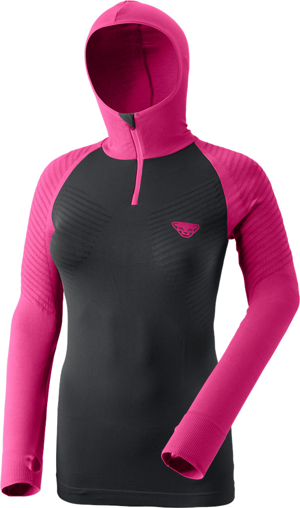 Triko Dynafit FT Dryarn Warm Hoody W flamingo Barva: černá / růžová, Velikost: S / M