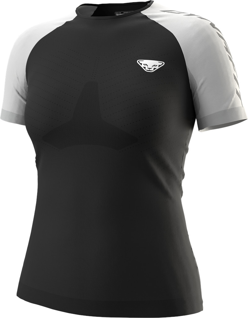 Triko Dynafit Ultra S-Tech W S/S TEE black out Barva: bílá / černá, Velikost: M / L