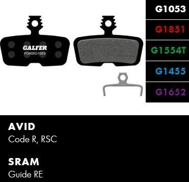 Brzdové destičky Galfer FD455 Avid, Sram Brzdové destičky: Advanced-G1851