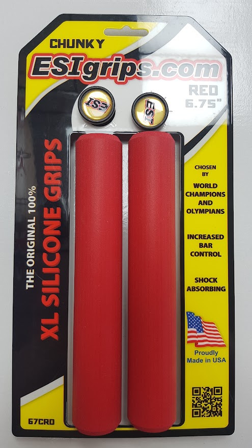 Gripy ESI Grips Chunky XL 6,75" / 17cm Barva: červená