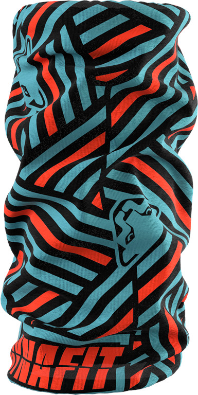 Nákrčník Dynafit Logo Neck Gaiter storm blue Razzle Dazzle Barva: modrá / oranžová, Velikost: UNI
