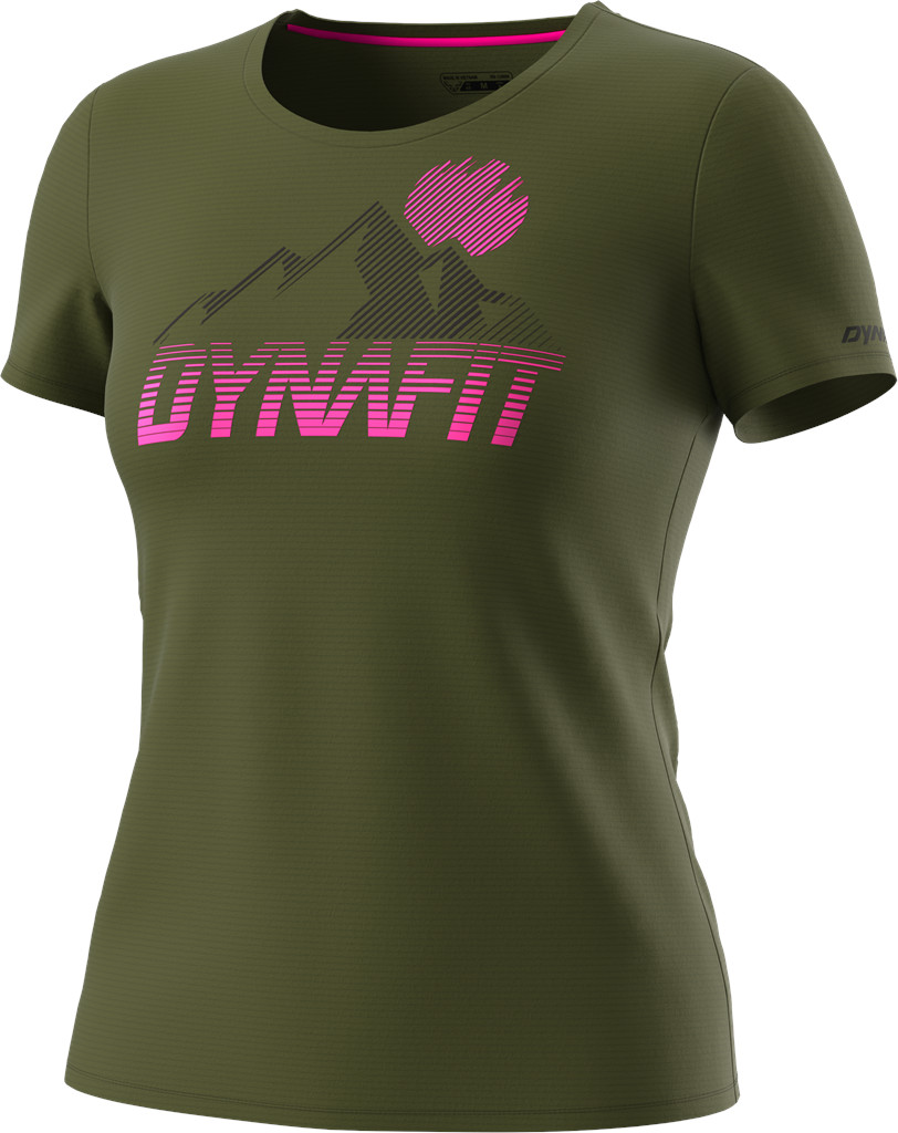 Triko Dynafit Transalper Graphic S/S W winter moss Barva: zelená, Velikost: S