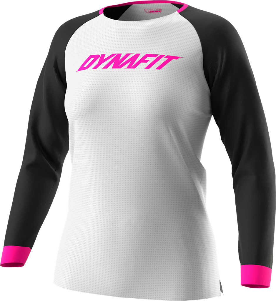 Tričko Dynafit Ride L/S W nimbus Barva: bílá / černá, Velikost: XS