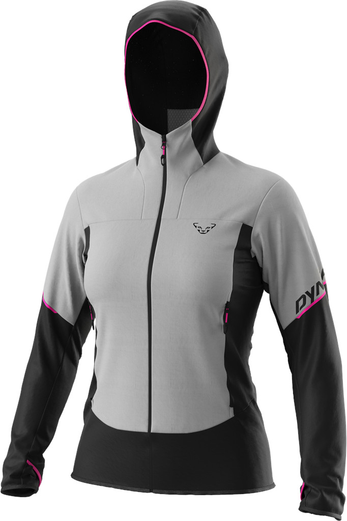 Bunda Dynafit Traverse Alpha Hooded W alloy Barva: šedá / černá, Velikost: S