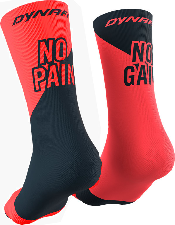 Ponožky Dynafit No Pain No Gain fluo coral/blueberry Barva: korálová / modrá, Velikost: 43-46