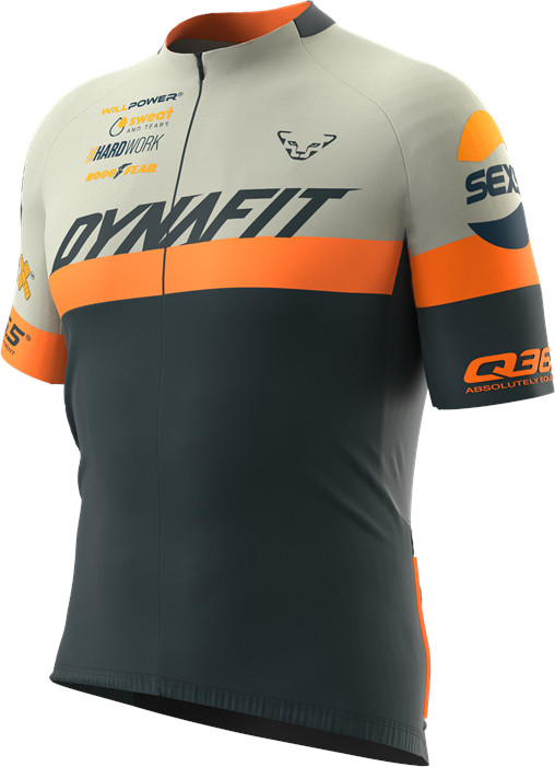 Dres Dynafit Squad Zip S/S Tee rock khaki Barva: khaki / modrá, Velikost: L