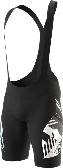 Kalhoty s laclem Dynafit Snow Leopard Bib Shorts black out Barva: černá / bílá, Velikost: XL