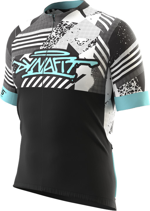 Dres Dynafit Snow Leopard Zip S/S Tee black out Barva: černá / bílá, Velikost: M