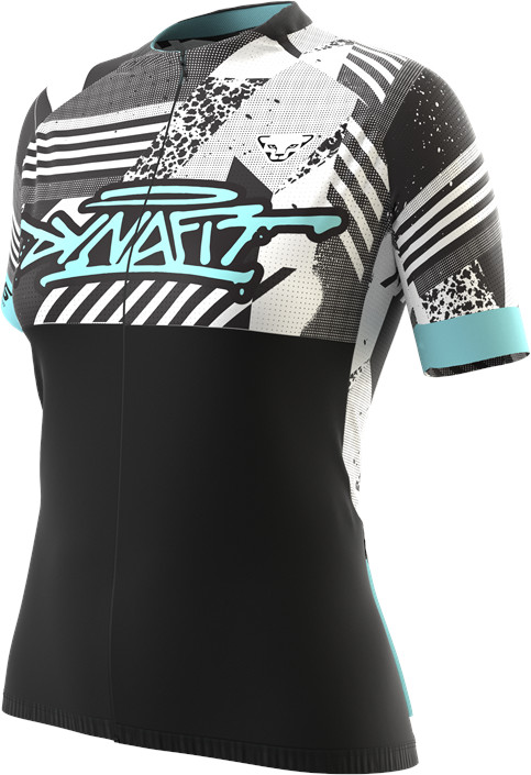 Dres Dynafit Snow Leopard Zip S/S Tee W black out Barva: černá / bílá, Velikost: S