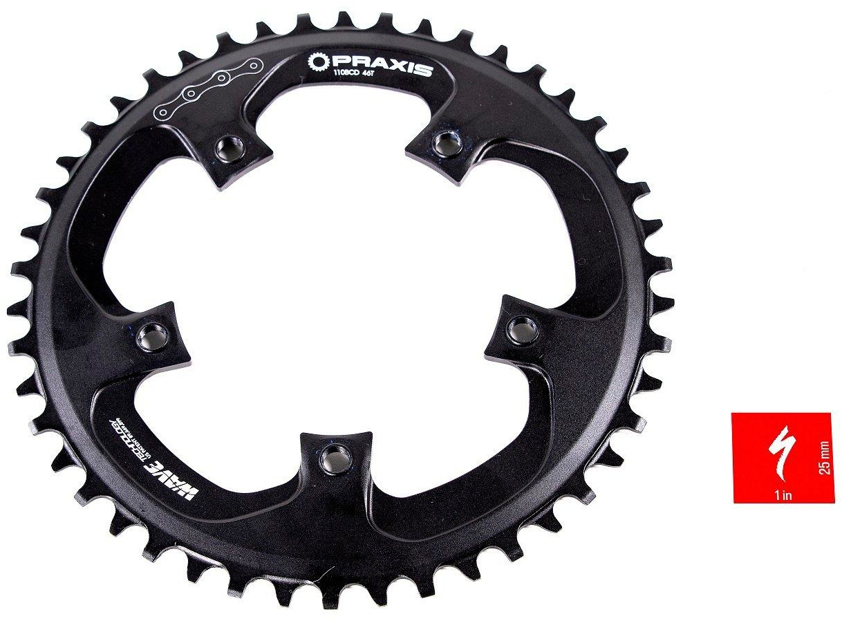Převodník Praxis CHR Chainring, SL System, 46T, 49CL, 110BCD Počet zubů: 46 zubů
