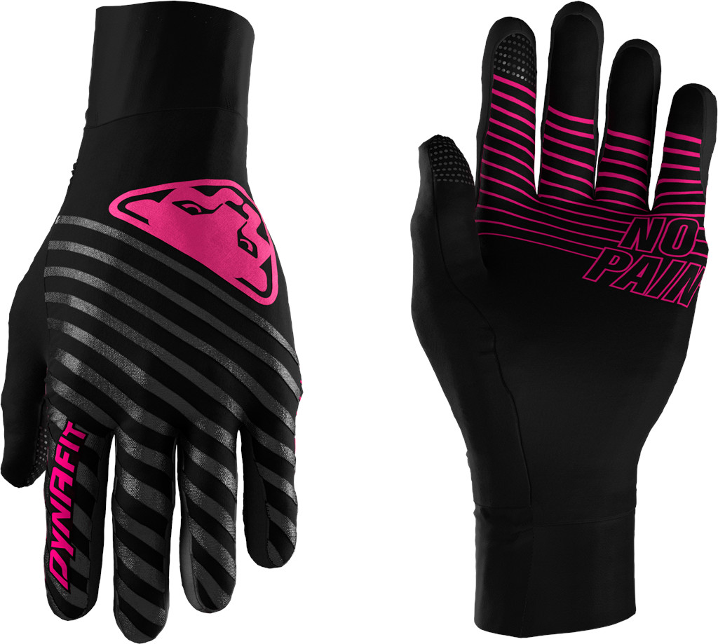 Rukavice Dynafit Alpine Reflective black out/pink glo Barva: černá / růžová, Velikost: L