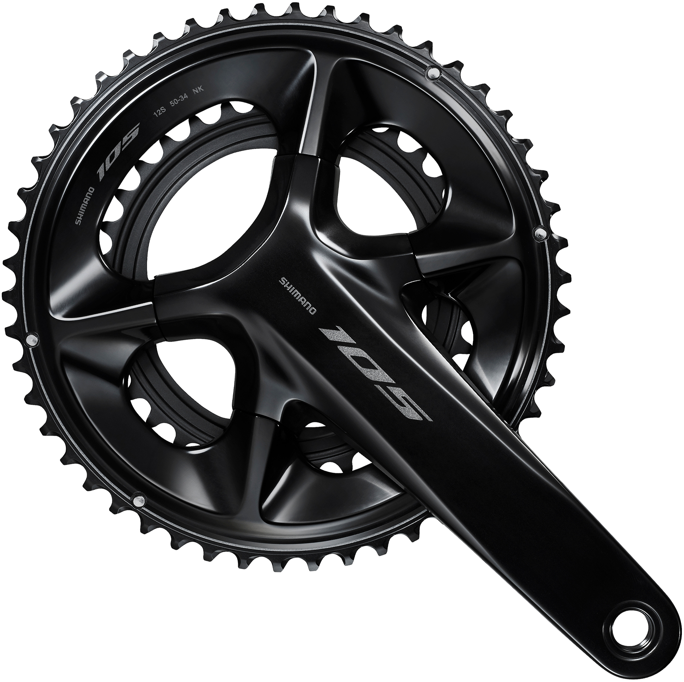 Kliky Shimano 105 FC-R7100 Barva: černá, Délka: 172,5 mm, Počet zubů: 50x34z