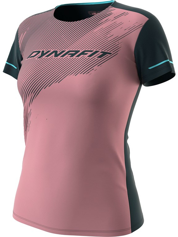 Triko Dynafit Alpine 2 S/S Tee W mokarosa Barva: starorůžová / modrá, Velikost: S