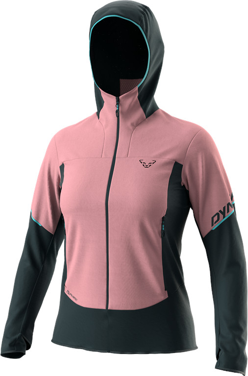 Bunda Dynafit Traverse Alpha Hooded W mokarosa Barva: starorůžová / modrá, Velikost: S