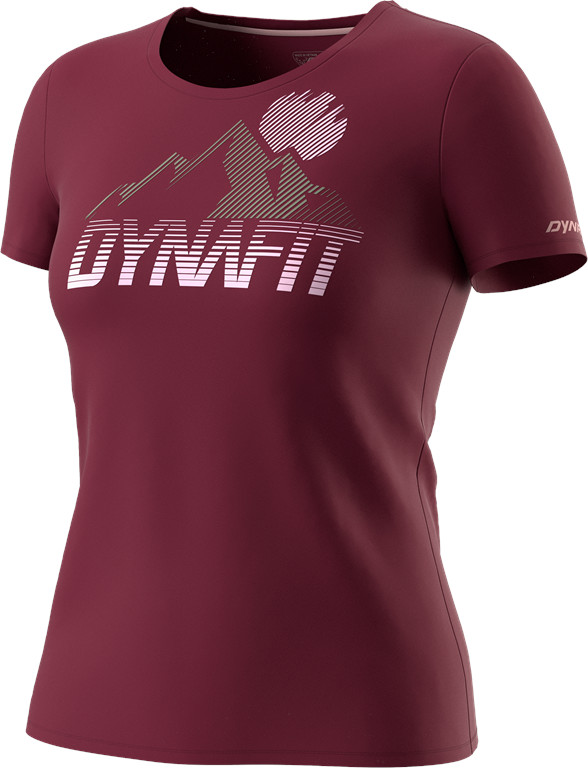 Triko Dynafit Transalper Graphic S/S Tee W burgundy Barva: vínová, Velikost: S