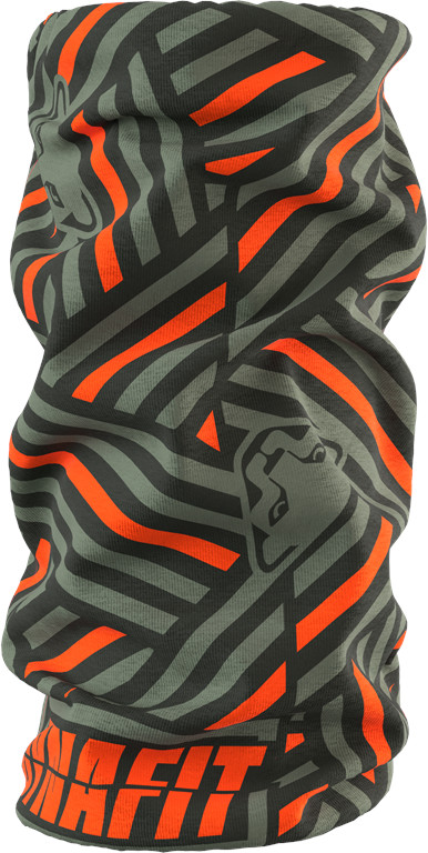 Nákrčník Dynafit Logo Neck Gaiter sage/5291 Razzle Dazzle Barva: zelená / oranžová, Velikost: UNI