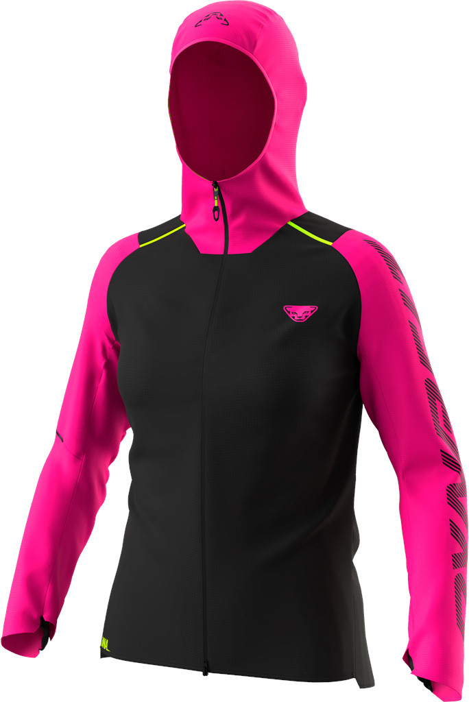 Bunda Dynafit DNA Wind W pink glo Barva: černá / růžová, Velikost: M