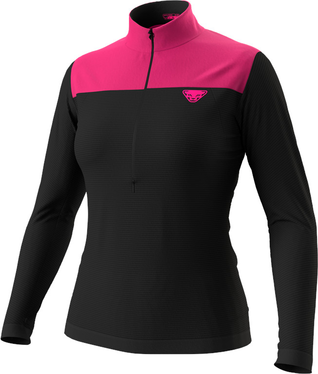 Tričko s dlouhým rukávem Dynafit Elevation Merino W flamingo Barva: černá / růžová, Velikost: XS / S