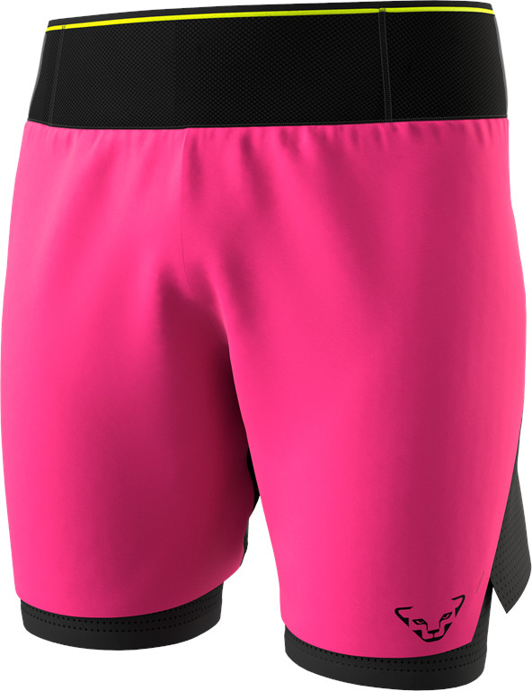 Kraťasy Dynafit DNA Ultra 2v1 pink glo Barva: růžová / černá, Velikost: M