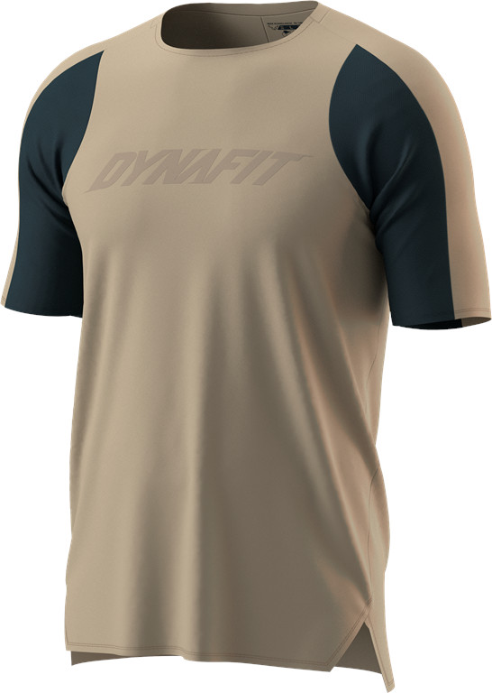 Tričko Dynafit Ride rock khaki Barva: khaki / modrá, Velikost: M