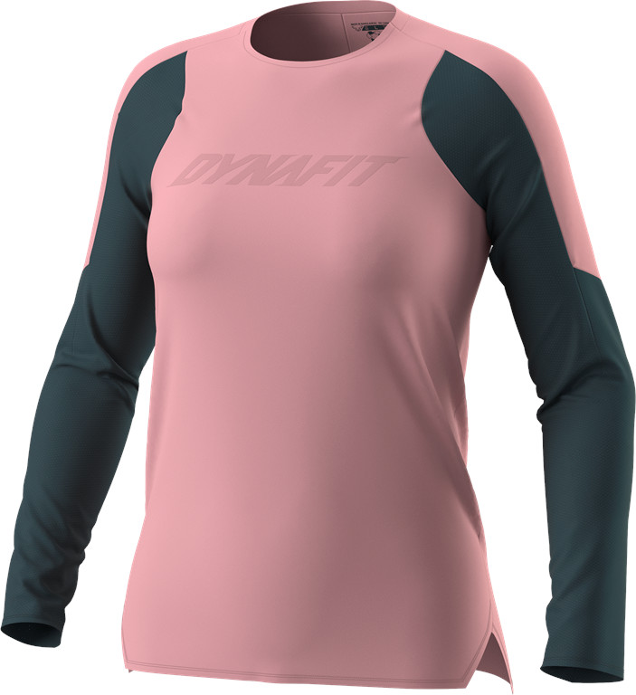Tričko Dynafit Ride L/S W mokarosa Barva: starorůžová / modrá, Velikost: L