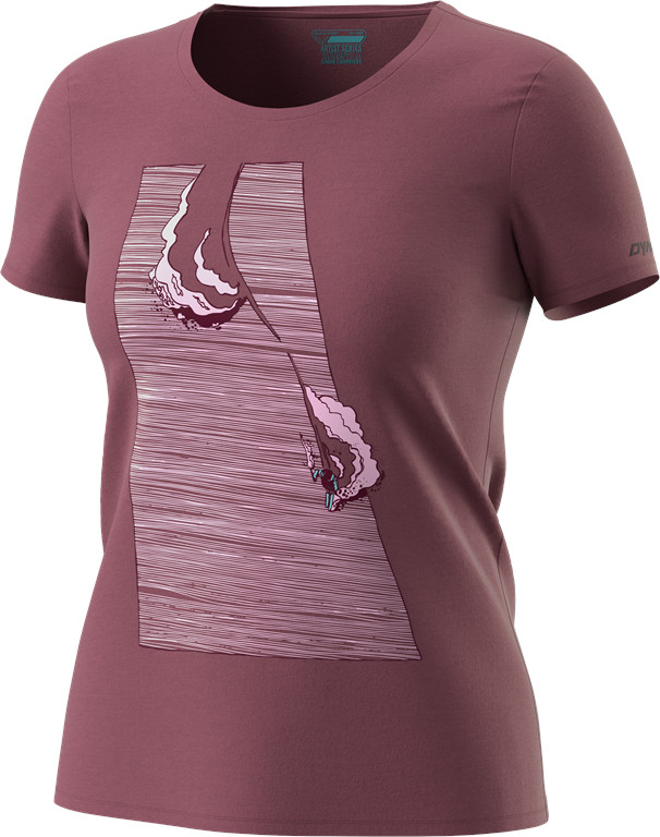 Tričko Dynafit X S. Charriere W dark rose/blue turn Barva: vínová, Velikost: XS