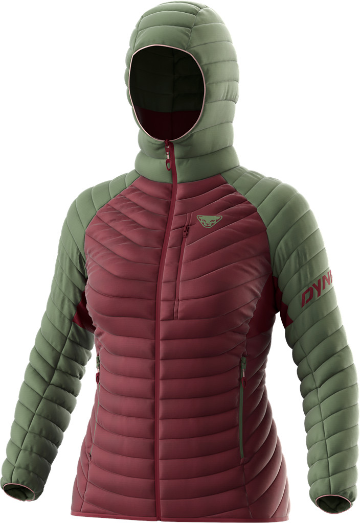 Bunda Dynafit Radical Down Hood W sage Barva: vínová / zelená, Velikost: L
