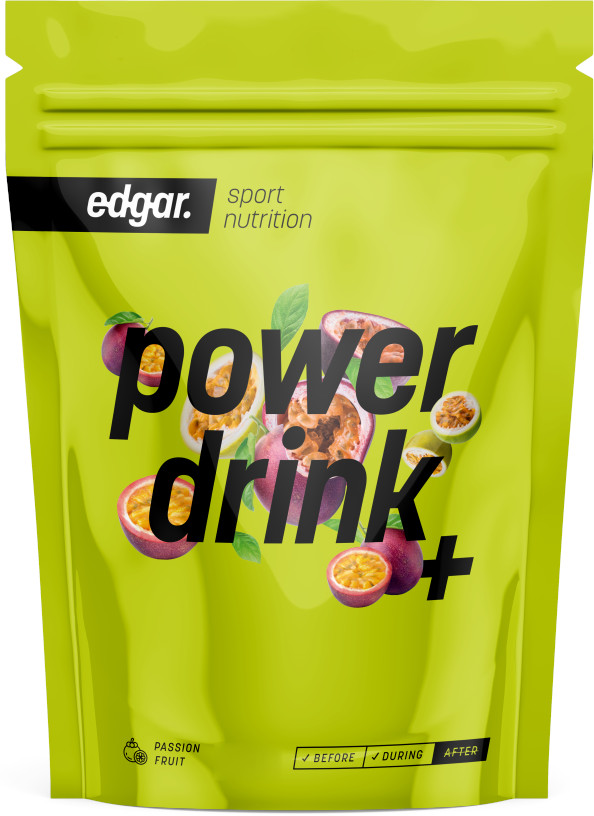 Edgar Power drink+ kofein Váha: 600 g, Příchuť: Passion fruit