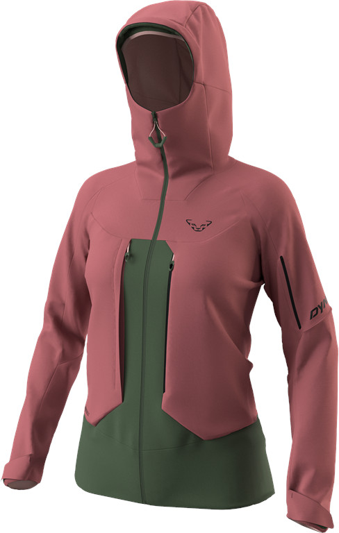 Bunda Dynafit Tigard 3L Stretch W dark rose Barva: vínová / zelená, Velikost: M