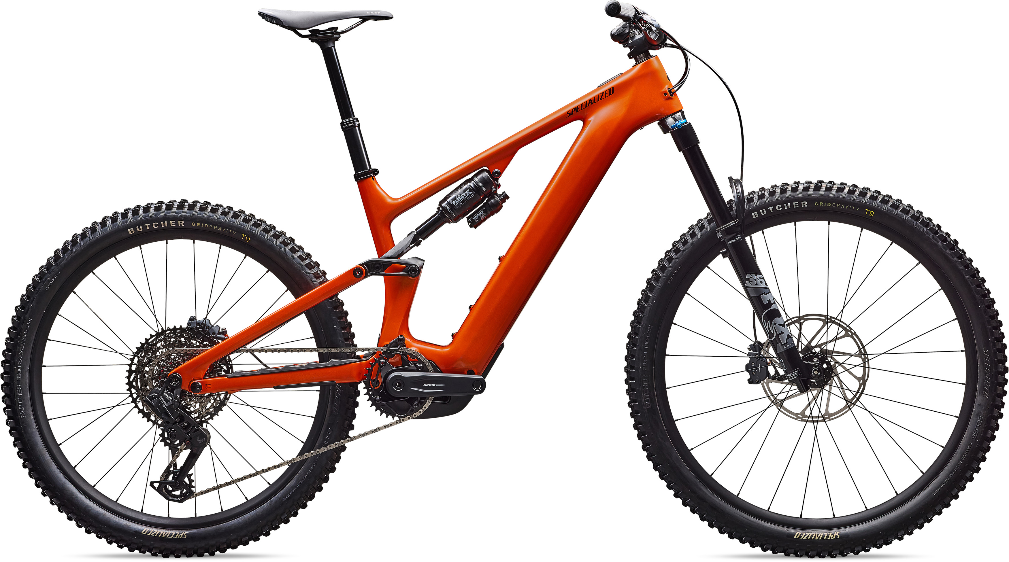 Specialized Turbo Levo 4 Comp gloss orange tint over silver dust/dark navy Barva: oranžová, Velikost: S5