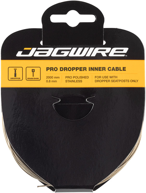 Lanko pro teleskopické sedlovky Jagwire Dropper Inner Cable Pro Polished Stainless Délka: 2000 mm, Průměr: 0,8 mm