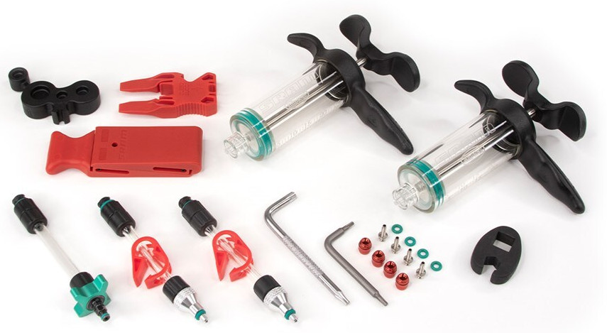 Odvzušňovací sada Sram Pro Mineral v balení 2 Premium stříkačky,M4 fittings, bleed bloky, torx