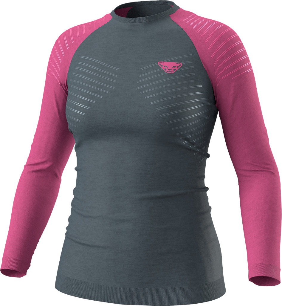 Triko Dynafit Tour Light Merino W magenta Barva: šedá / růžová, Velikost: L