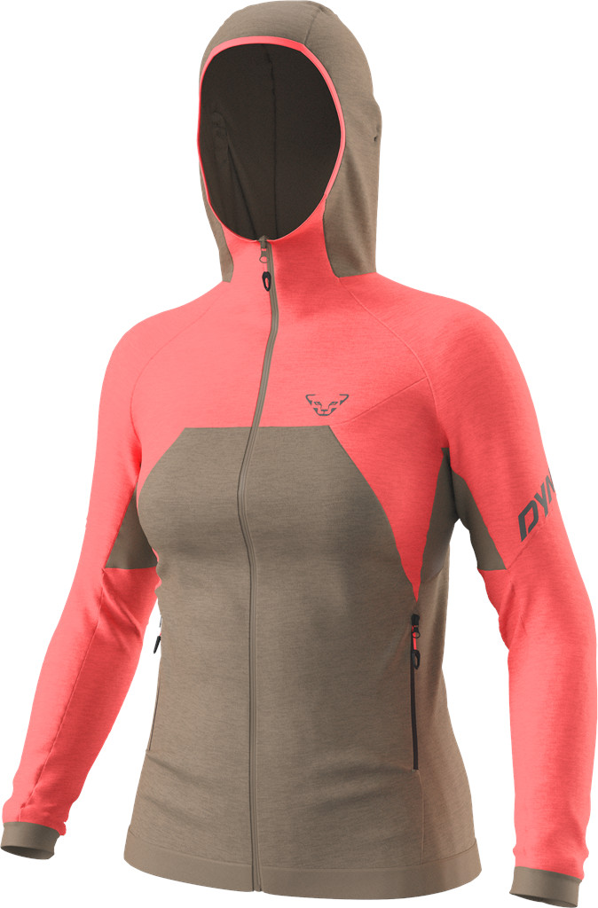 Mikina Dynafit Tour Wool Thermal Hoody W cabana Barva: khaki / korálová, Velikost: M