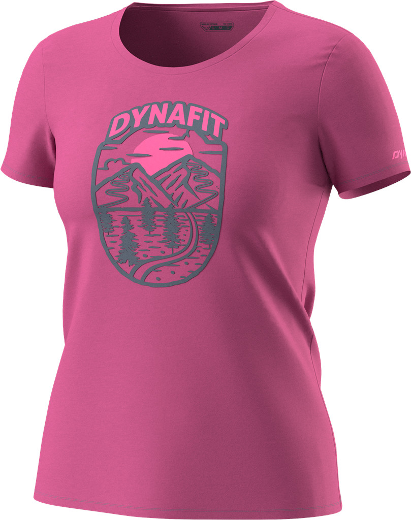 Triko Dynafit Graphic Cotton W S/S Tee magenta/horizon Barva: růžová, Velikost: XS