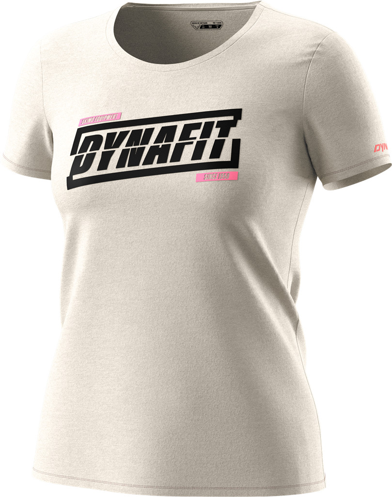Triko Dynafit Graphic Cotton W S/S Tee overcast/tabloid Barva: krémová, Velikost: M